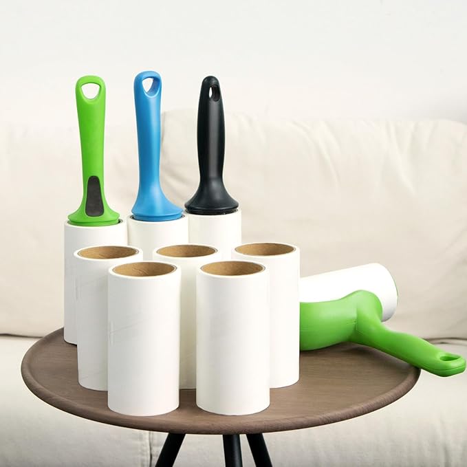 4.6 inch Giant Lint Roller Refills Compatible with Evercare Giant and T Handle Lint Rollers Extreme Stick Pet Hair Remover Adhesive Refills 5 Rolls 60 Sheets per Roll Total 300 Sheets