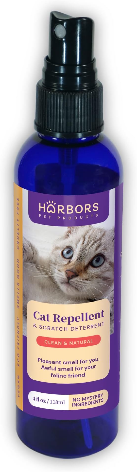 Harbors Cat Scratch and Chewing Deterrent Spray - 4 oz / 118 ml | Formulated with Essential Oils | 100% Satisfied or Return