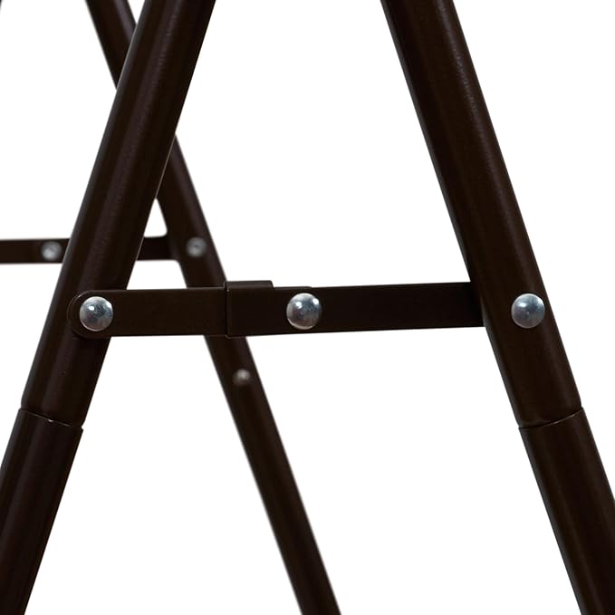 Household Essentials Valet Folding Clothes Rack, Strong Metal X-Frame, Chic Design, Great for Guest and Dressing Rooms, Portable and Easy to Use, Folds Flat, Antique Bronze