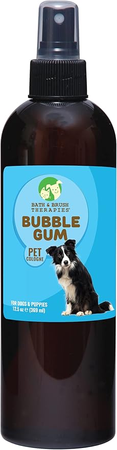 Bath & Brush Therapies® Bubble Gum Pet Cologne 12.5 oz. For Dogs | Long-Lasting Pet Perfume | Odor Eliminator | Cruelty-Free | Paraben-Free | Biodegradable and Non-Toxic | Made In The USA