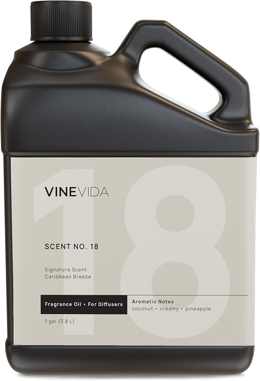 VINEVIDA Caribbean Breeze Fragrance Oil for Cold Air Diffusers - Gallon(128 Fl Oz) - Essential Oils for Diffuser Oil Refill & Air Freshener Room Spray