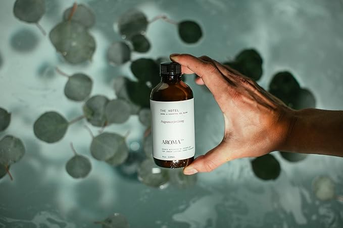 AromaTech The Hotel & White Tea & Thyme Set | Aroma Diffuser Essential Oils Blend of Peach, Red Rose, Pine, White Tea, Thyme, Amber - 120 Milliliter