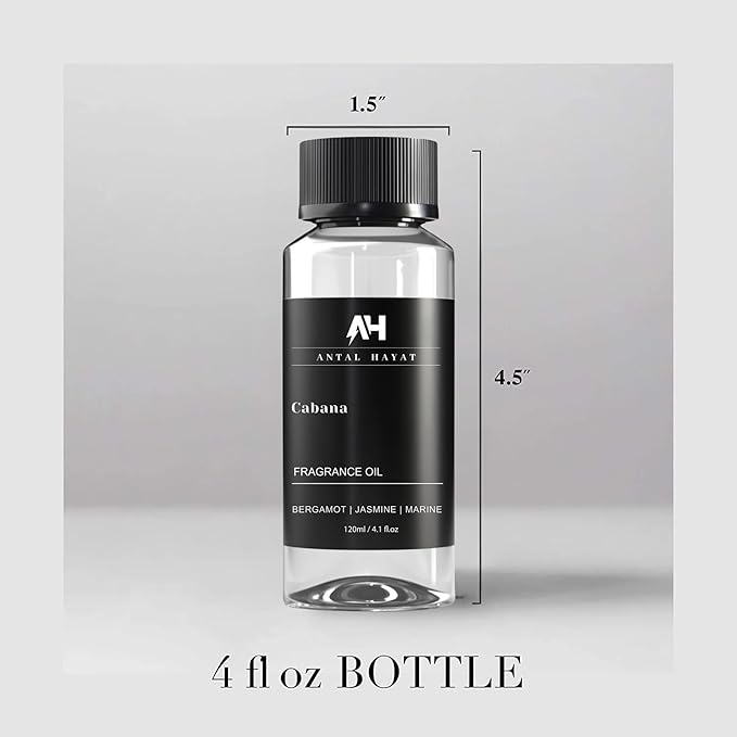 Hotel Scents Diffuser Oil Cabana - Aromatherapy Fragrance Inspired by Ritz Carlton Diffuser Scent - Luxurious Aromatherapy Oil with Bergamot, Jasmine, Marine - Luxury Home Scents Refill - 120mL
