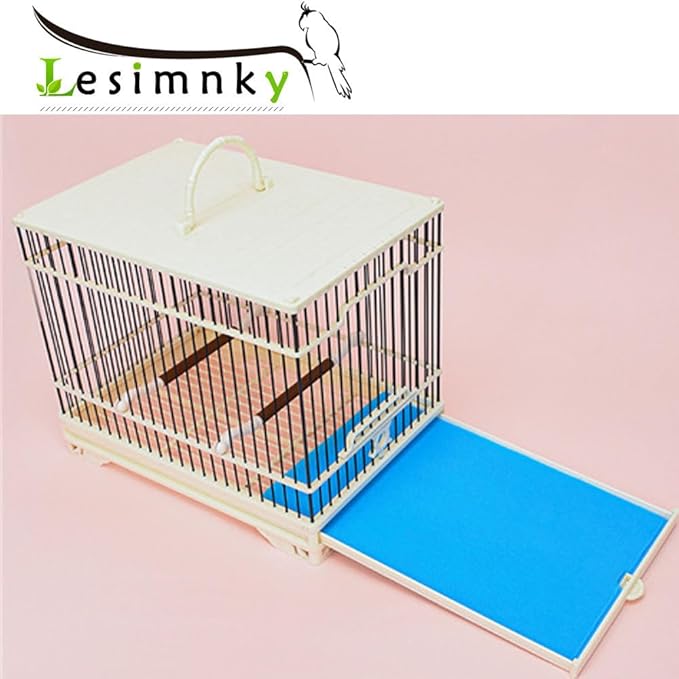 120 Pieces Bird Cage Liners-11'' X 17''Disposable Non-Woven Bird Cage Paper Liners Precut Absorbent Fecal Tray Cages Cushion Pad Mat Cuttable Pet Animal Cages Cushion for Parrot (Blue)
