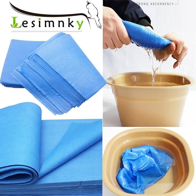 120 Pieces Bird Cage Liners-11'' X 17''Disposable Non-Woven Bird Cage Paper Liners Precut Absorbent Fecal Tray Cages Cushion Pad Mat Cuttable Pet Animal Cages Cushion for Parrot (Blue)