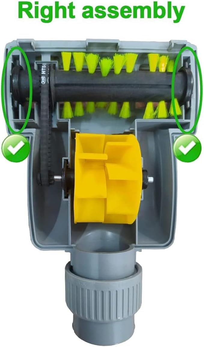 1-1/4-Inch 32mm Air Driven Pet Upholstery Turbo Brush Vacuums Nozzle Tool with Pet Attachment Swivel Head