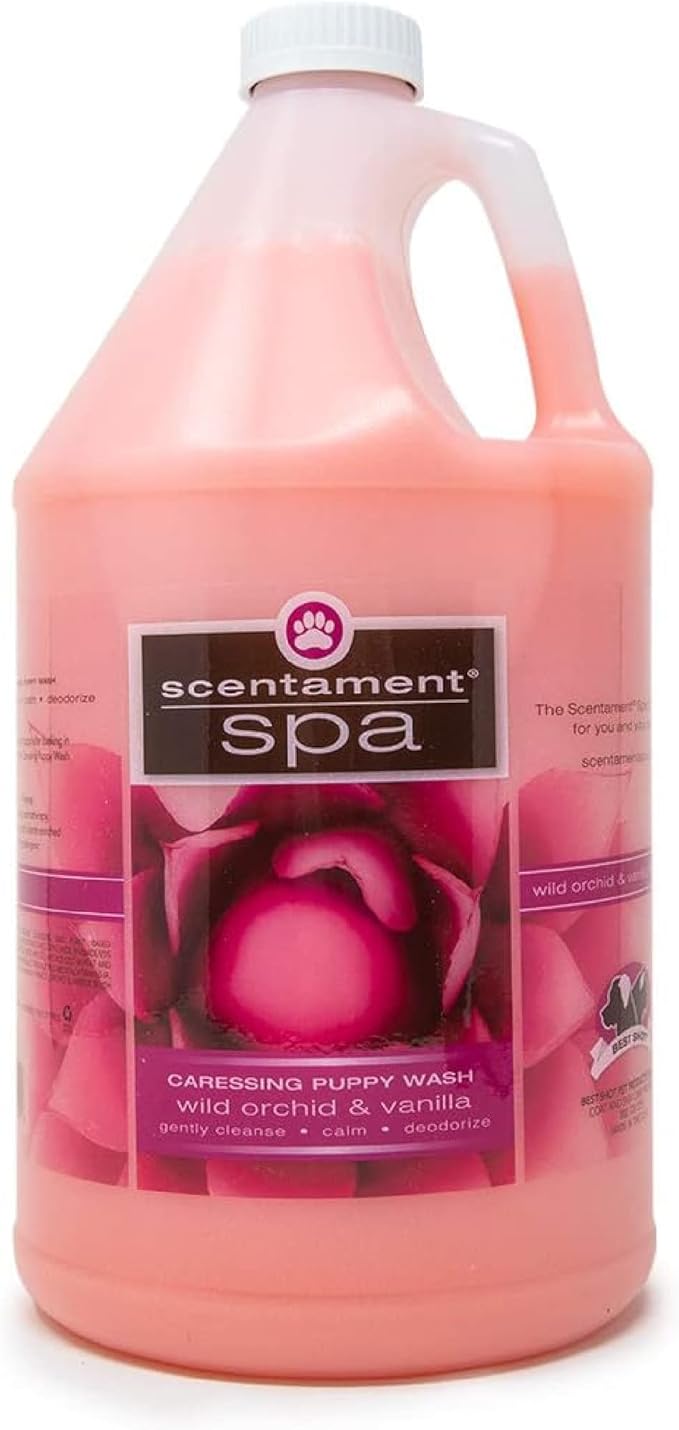Best Shot Scentament Spa Caressing Puppy Wash, Wild Orchid Vanilla, 1 Gallon