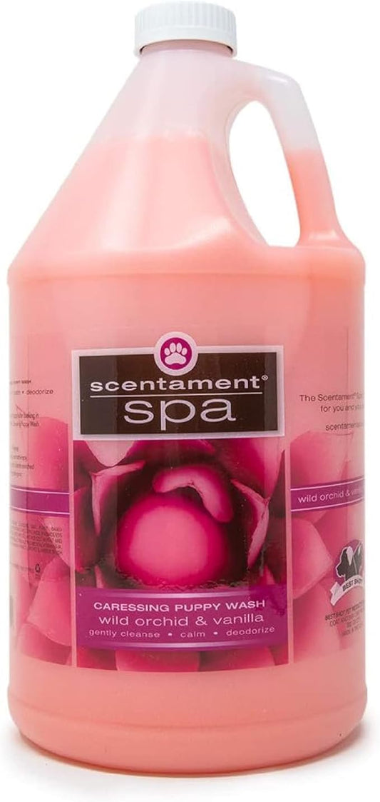 Best Shot Scentament Spa Caressing Puppy Wash, Wild Orchid Vanilla, 1 Gallon