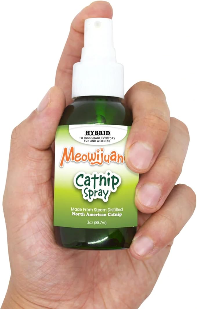 Meowijuana Catnip & Silvervine Spray Trio - 3 oz | High Potency Formula | Natural Formula for Pet Owners & Multi-Cat Households | Enhance Playtime & Relaxation | Perfect for New Cat Owners