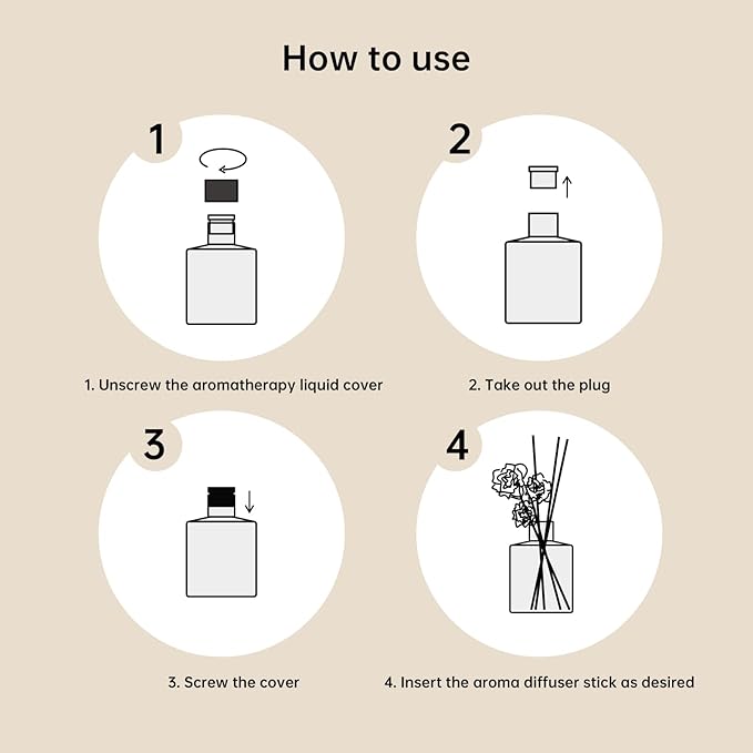 XEPTLE Long-Lasting Air Freshener, Fresh Freesia Pear Reed Diffuser, 7.04 oz, Eliminate Odor,Home/Bathroom/Bedroom/Livingroom/Office Decor - Orange