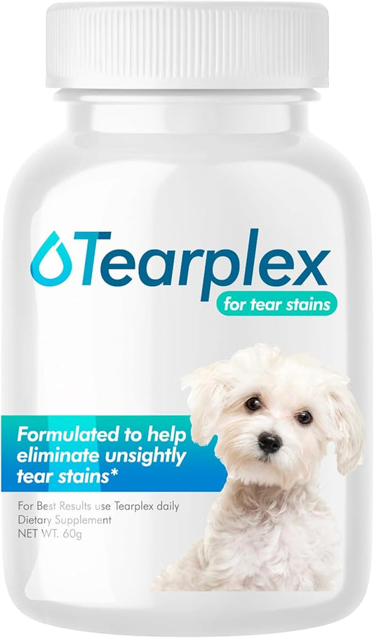 Tear Stain Remover for Dogs and Cats | Natural Supplement Suitable for All Breed Types | Pet Tear Stain Remover Powder | Made with Natural Ingredients | Beef Flavored - 1 Pack