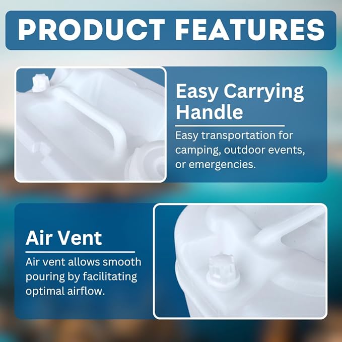 5-Gallon Stackable Water Storage Containers, Water Treatment,5 Gallons w/ 12Lids + 4 Spigot, Easy Fill, Survial Supply Emergency Water Storage for Disaster Preparedness, 40 Gallon (8 Tanks)