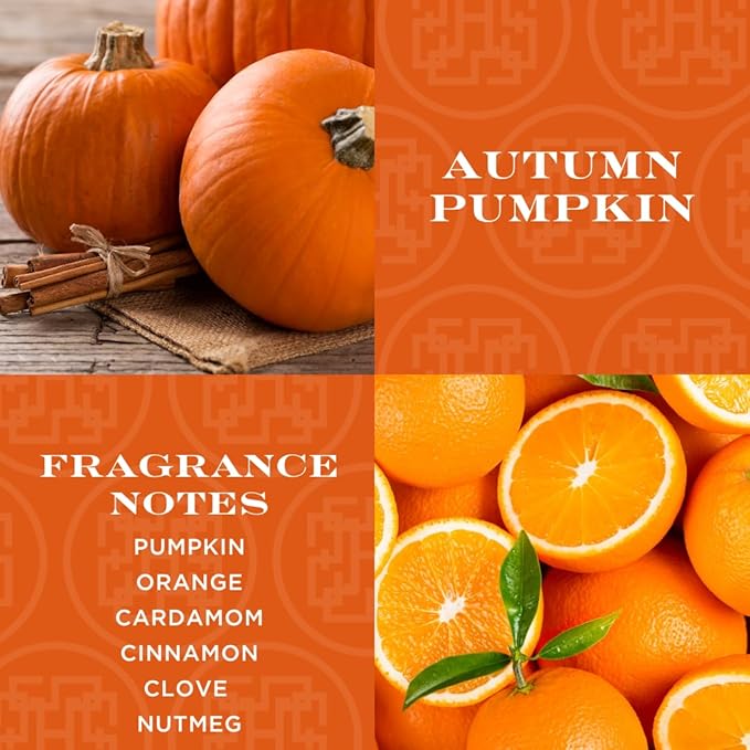 HomeWorx by SLATKIN + CO. Candle- Autumn Pumpkin, 18 oz. Premium Scented Candle - 30-55 Hours Burn Time