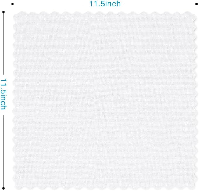 Orighty Microfiber Cleaning Cloth, 24 Pack Highly Absorbent Cleaning Supplies, Reusable Clean Rags for House, Microfiber Cloth for Kitchen, Window, Car Care, 11.5x11.5 inch White