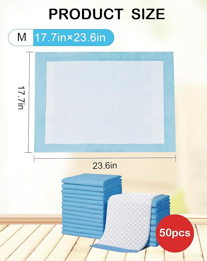 17.7" X 23.6" Disposable Bird Cage Liner 50 PCS Birds Cage Liners Super Absorbent Birdcage Liners Parakeet Cage Training Accessories with Quick-Dry Surface for Cockatiels Doves Parrots