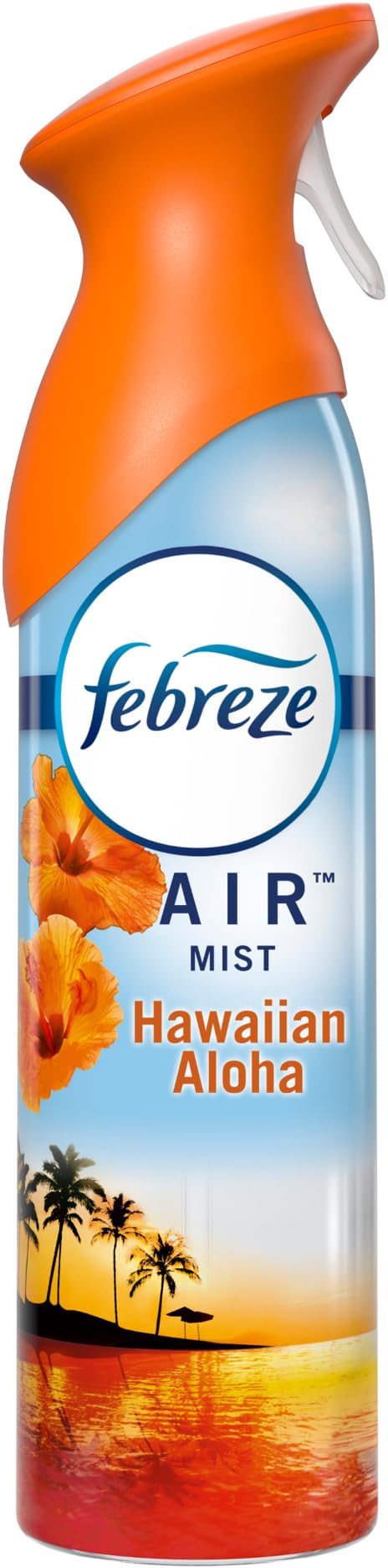 Febreze Air Mist Air Freshener Spray, Odor-Fighting Room Spray, Air Fresheners for Home and Bathroom and Kitchen, Aerosol Can, Hawaiian Aloha Scent, 8.8oz, 1 Count