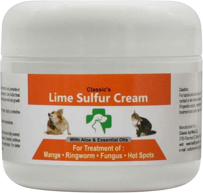 Healthy Paw Life Bundle - 2 Items: Classic's Lime Sulfur Cream (2 oz) and Classic's Lime Sulfur Shampoo (8 oz)