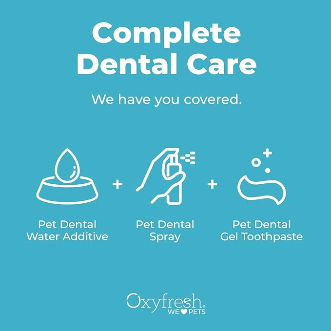 Oxyfresh Advanced Cat & Dog Breath Spray – Instant Pet Breath Freshener: Easy No Brushing Teeth Cleaning Solution – Fight Plaque, Keep Teeth & Gums Healthy