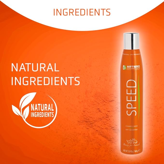 Artero Speed Dry Shampoo 5.9 Oz - Quick and Effective No-Rinse Pet Cleanser