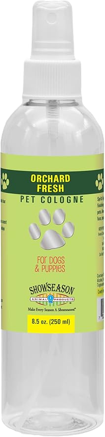 Showseason Animal Products Orchard Fresh Pet Cologne 8.5 oz For Dogs | Long-Lasting Odor Eliminator | Cruelty-Free | Paraben-Free | Biodegradable and Non-Toxic | Made in The USA