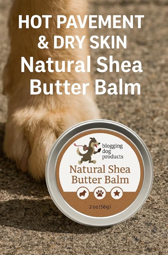 Dog Paw Balm for Hot Pavement, Natural Shea Butter Balm for Dogs – Paw, Nose & Skin Moisturizer – Soothes moisturizes Cracked Pads, Hot Spots & Dry Skin – All-Natural Ingredients – 2 oz