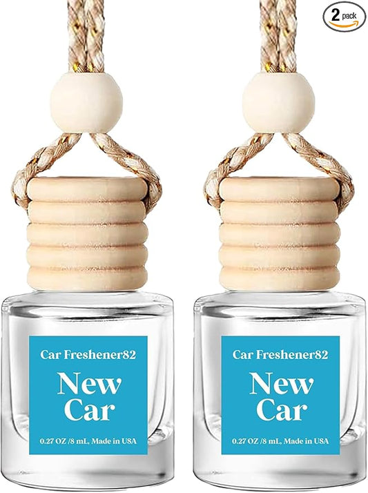 HoogaLife Car Air Freshener Diffuser 2 Pack Hanging Air Freshener - New Car Fragrance Oil Air Diffuser for Car, 45+ Days Long Lasting Fragrance Made in USA (N82)
