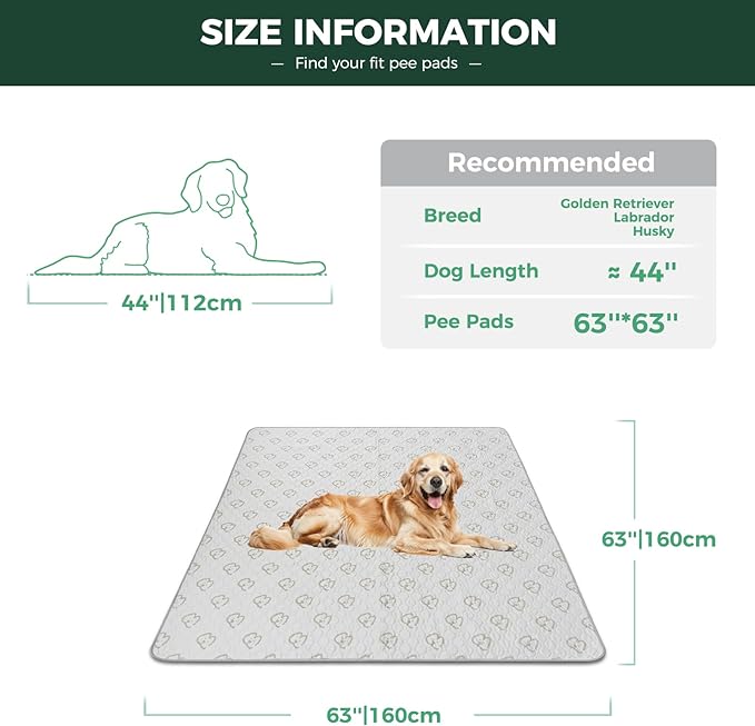 FXW Washable Pee Pads for Dogs, Puppy Pads with Super Absorbent, Specifically Designed for FXW Rollick/Homeplus 24inch 8 Panels Dog Playpen, 63" Square, Khaki, 1 Pack