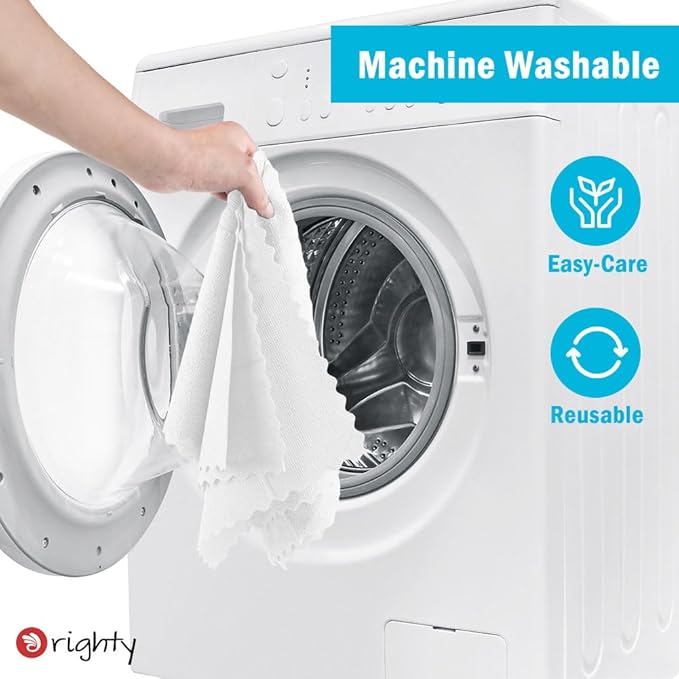 Orighty Cleaning Cloths Bulk, 150 Pack Shop Rags Reusable, Multi-Purpose Shop Towels for Cars, Microfiber Cleaning Rags for Automotive, Mechanic, Kitchen, Lint Free Towels 11.5’’ x 11.5’’, White