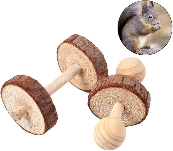 5 Pcs Hamster Chew Toys,Vankcp Natural Wooden Chew Toys Pets Teeth Care Molar Ball for Small Animals Cat Rabbits Rat Guinea Pig (5P)