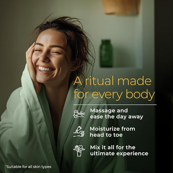 Gya Labs Home Spa Body Essential Oil Set - Natural Scents of Vanilla, Patchouli & DeStressing Massage Oil for Women (Set of 4) - Supercharge Your Skin & Body with Relaxation