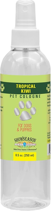 Showseason® Tropical Kiwi Pet Cologne 8.5 oz For Dogs | Long-Lasting Odor Eliminator | Cruelty-Free | Paraben-Free | Biodegradable & Non-Toxic | Made in The USA