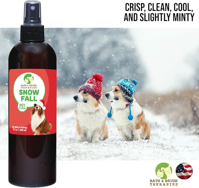 Showseason Animal Products Bath & Brush Therapies Snowfall Dog Cologne 12.5 oz | Dog Perfume Long Lasting | Deodorizing Spray