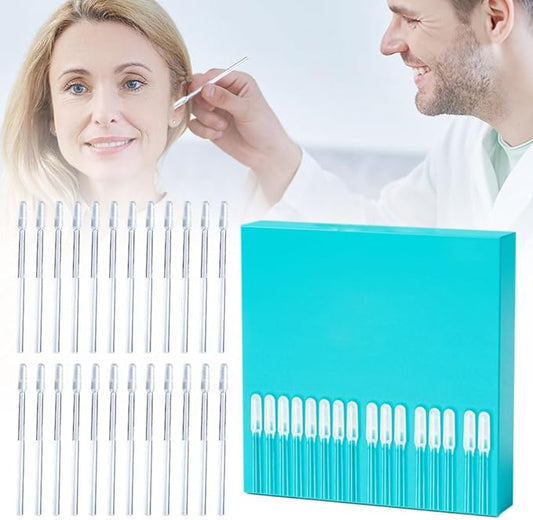 Ear Wax Stick 24 Pcs 2025 New Reusable Sticky Soft Head Ear Swabs, Adhesive Ear Wax Removal Tools, Ear Cleaning Tools Ear Curette for Kids & Adults (Large)