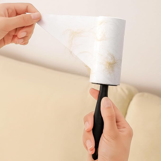 4 inch Lint Roller Refills for Evercare PetLovers Muji IKEA Bastis 4 inch Sticky Rollers for Pet Hair Extra Sticky 60 Sheets per Refill 5 Pack Total 300 Sheets (Inside Diameter 1-1/2 inch)