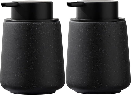 Foaming Soap Dispenser Pump 12OZ, Refillable Foam Hand Dish Soap Dispenser Bottle Jar for Bathroom Kitchen Sink Countertop Home Decor - Black