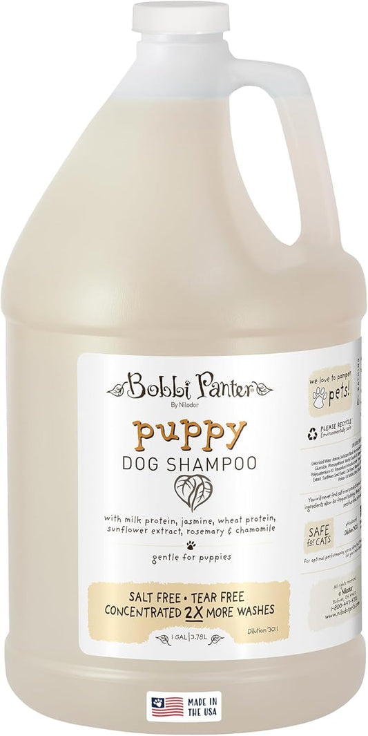 Bobbi Panter Puppy Dog Shampoo, Milk & Honey Fragrance, Nourishing & Gentle, Concentrated 30:1, 1 Gal., Made in The USA