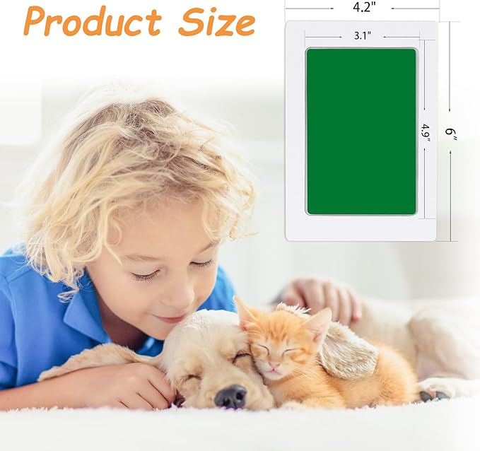Inkless Paw Print Kit,Dog Paw Print Kit,Dog Nose Print Kit,Clean Touch Ink Pads and Imprint Cards,Pet Paw Print Impression Kit for Dogs Cats Footprint Keepsake