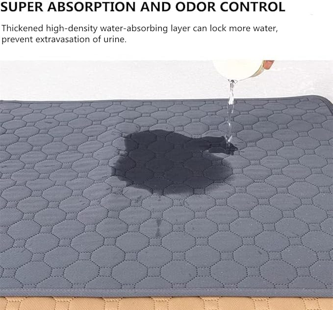 2 pcs Guinea Pig Cage Liners - Washable Guinea Pig Pee Pads, Waterproof Reusable & Anti Slip Guinea Pig Bedding Fast and Super Absorbent Pee Pad for Small Animals Rabbit Hamster Rat