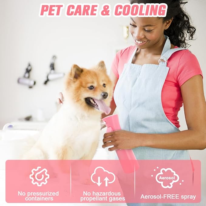 Empty Spray bottles, Spray Water Bottle Fine Mist Refillable, Continuous Spray Bottle for Hair, Skin Care, Planting, Showering Pets, Travel, Cleaning & Home (Pink 2Pack