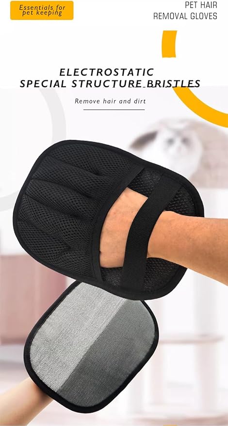 Pet Hair Removal Glove for Cats & Dogs, Large Size 2025 Newly Upgraded Five-Finger Electrostatic Pet Hair Glove, Reliable, Reusable Pet Hair Remover Tool for Clothing, Couch, Carpet, Car Seat