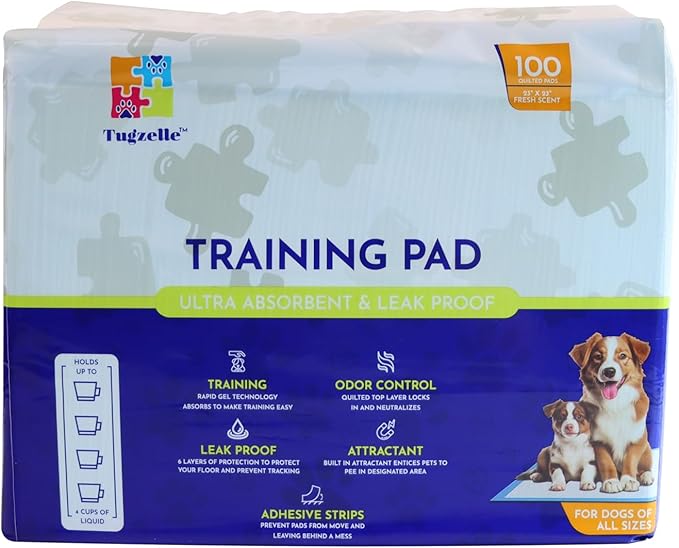 Fresh Scent Pet Training Pads - Ultra Absorbent Pads for Dog Cat Puppy Leak-Proof, Odor Control Pee Pads – Quick Dry Potty Pad for Puppies, Small Dogs, and Senior Pets (23" x 23", 100 Count)