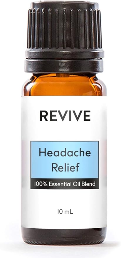 Headache Relief Essential Oil Blend by Revive Essential Oils - 100% Pure Therapeutic Grade, for Diffuser, Humidifier, Massage, Aromatherapy, Skin & Hair Care