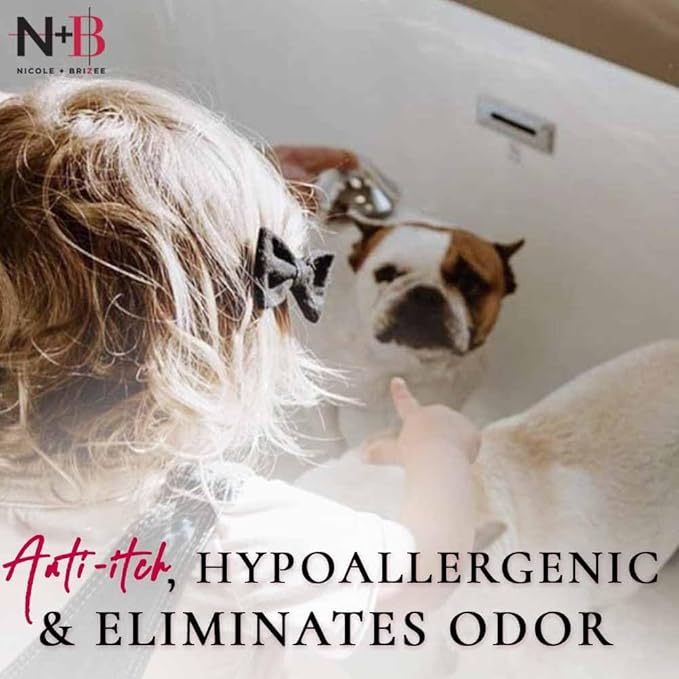 N+B Pet Conditioner for Dogs, Cats & Household Pets | Made w/Organic, Natural Ingredients | Enhance Coat & Fur’s Natural Shine | Anti-Itch, Hypoallergenic, Eliminates Odor | 10oz