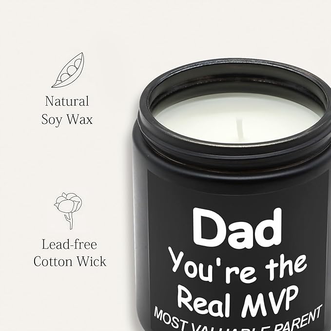 Lihome Gifts for Dad from Daughter Son - Funny Fathers Day & Birthday &Thanksgiving & Christmas Gifts, Smoke d Vanilla Scented Candle (7OZ)