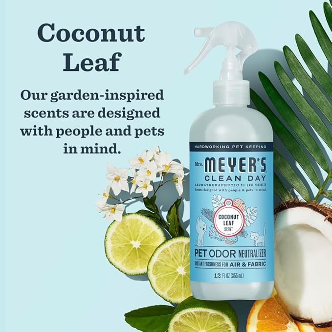 MRS. MEYER'S CLEAN DAY Pet Odor Neutralizer, Coconut Leaf Scent, 12oz