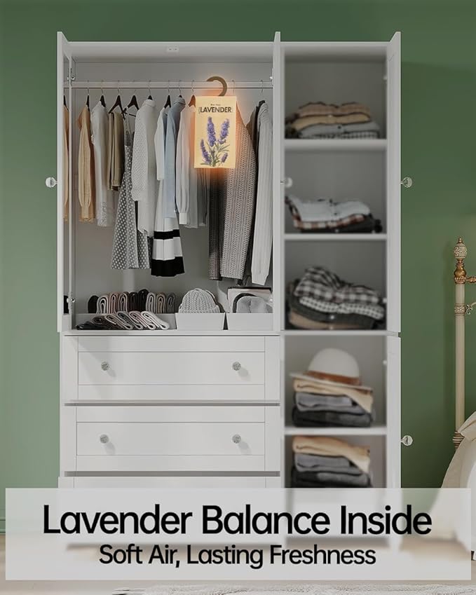 12 Packs Lavender Potpourri Scented Sachets for Closet & Drawer【Deodorizer for Stagnant Air】，Long Lasting Hanging Paper Air Fresheners and Odor Eliminator for Clothes