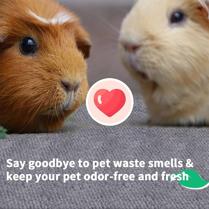 Guinea Pig Bedding,Disposable Guinea Pig Cage Liner,Odor Controlling Charcoal Pee Pads for Rabbit Bedding, Guinea Pigs,Rabbit,Chinchillas,Cats,Dogs and Small Animals(18"x13" ,50 Count)