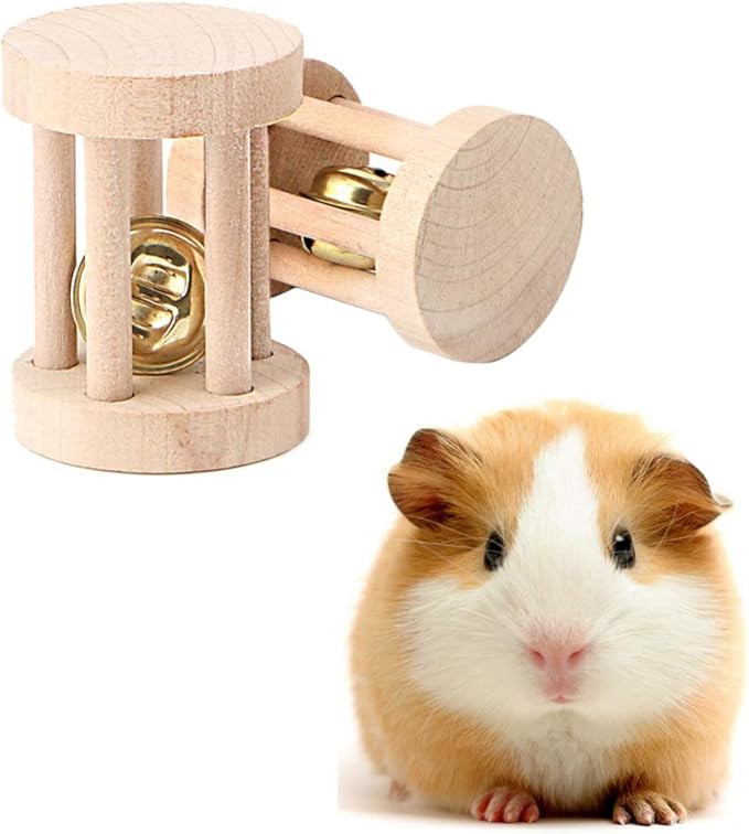 5 Pcs Hamster Chew Toys,Vankcp Natural Wooden Chew Toys Pets Teeth Care Molar Ball for Small Animals Cat Rabbits Rat Guinea Pig (5P)