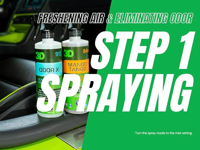 3D New Car Scent Air Freshener – 16oz Spray Bottle – Long-Lasting, Non-Toxic, Water-Based Formula with Organic Oils – Safe for Pets, People & All Surfaces