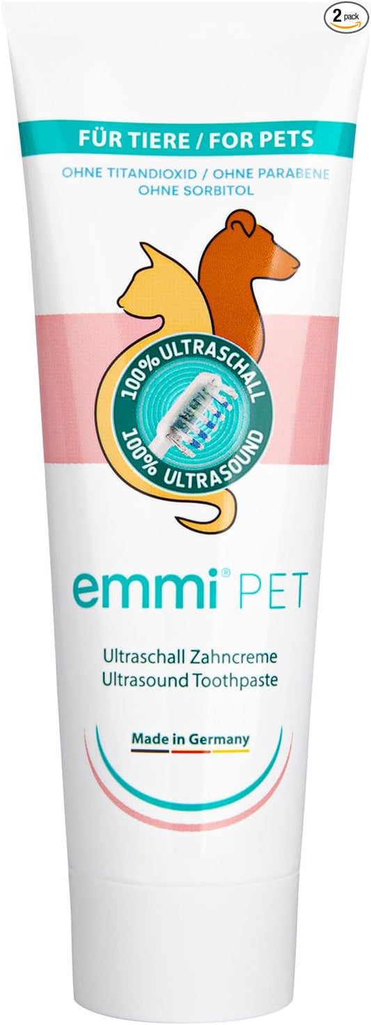 Emmi-pet Ultrasonic Toothpaste with Nano-Bubbles (New Extra mild Formulation, Vegan, paraben Free)